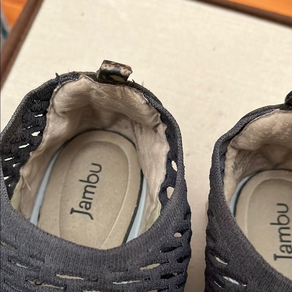 Jambu "Dory" Blue Gray Suede Flex Fit Perforated Slip On Sneakers - Picture 4 of 6